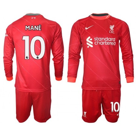 Billiga Fotbollströjor Liverpool Mane 10 Barn Hemma tröja 2021/22 Långärmad